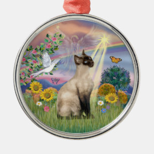 Ornement Métallique Angel Cloud - Chat Siamois