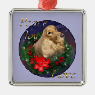Ornement Métallique Anglais Cocker Spaniel Cadeaux de Noël