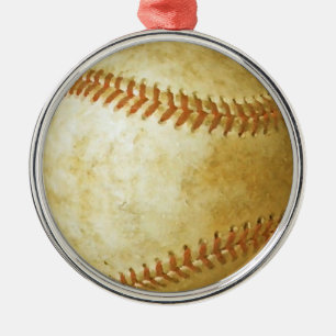 Ornement Métallique Arbre de Noël de baseball unique