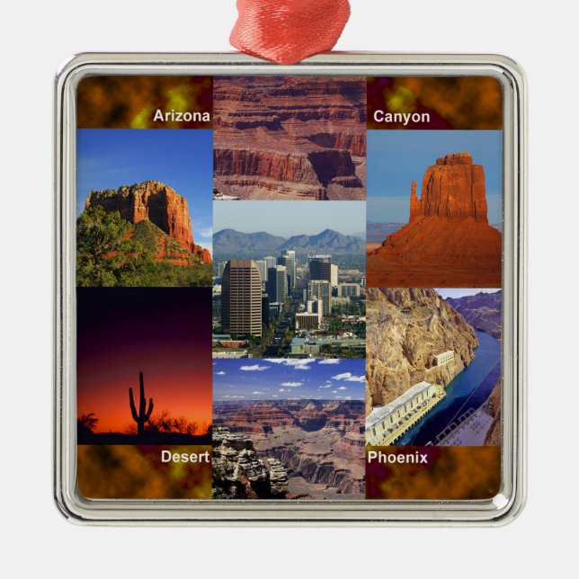 Ornement Métallique Arizona Desert Collage (Devant)