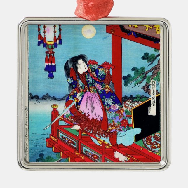 Ornement Métallique Art classique japonais oriental frais de guerrier (Devant)