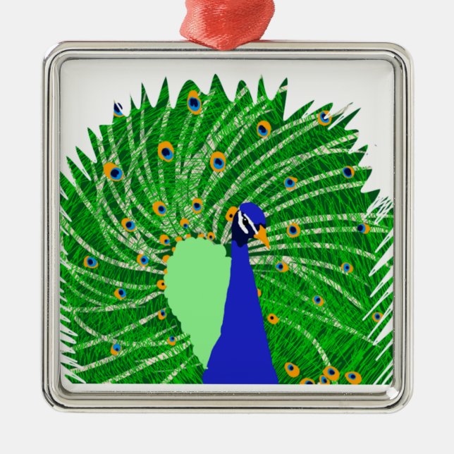 Ornement Métallique Art original de Peacock par Sophie age Ten (Devant)