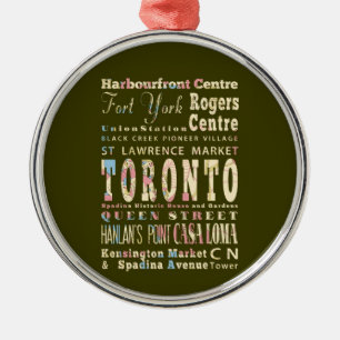 Ornement Métallique Attractions et endroits célèbres de Toronto,