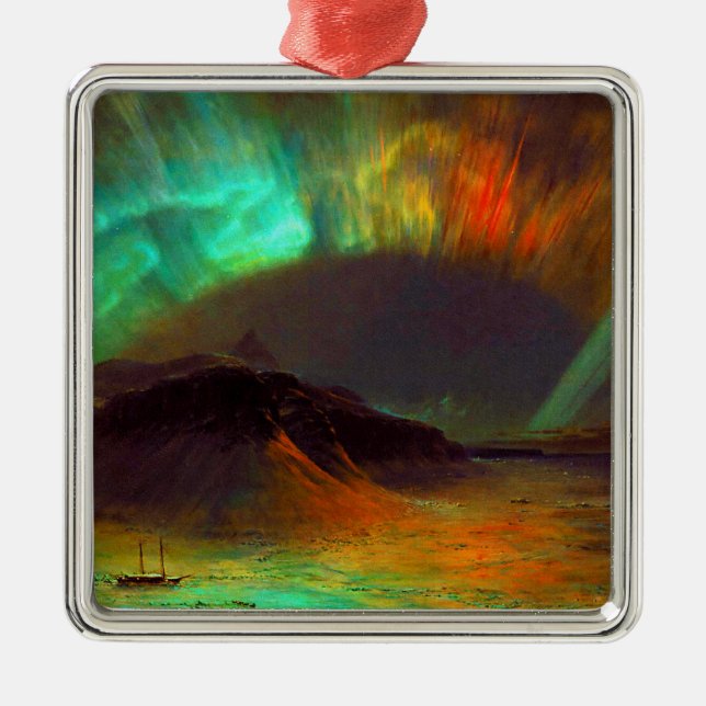 Ornement Métallique Aurora Borealis - Lumières du Nord (Devant)