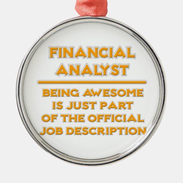 Ornement Métallique Awesome Analyste Financier .. Description du trava (Devant)