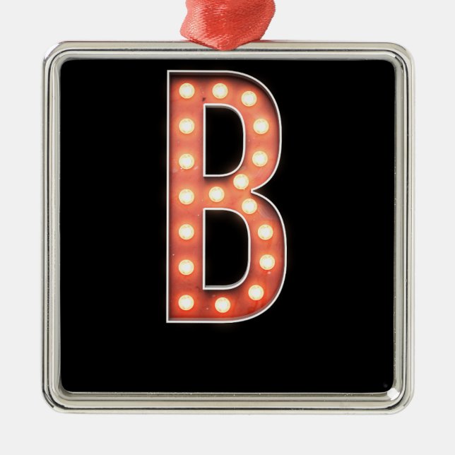 Ornement Métallique B Ampoule Marquee Monogram (Devant)