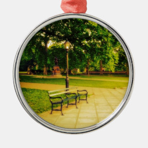 Ornement Métallique Banc de parc isolé