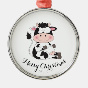 Ornement Métallique Bande dessinée mignonne de vache