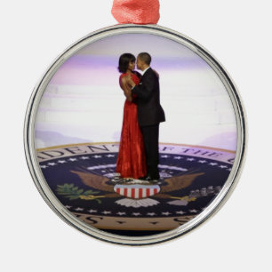 Ornement Métallique Barack et Michelle Obama
