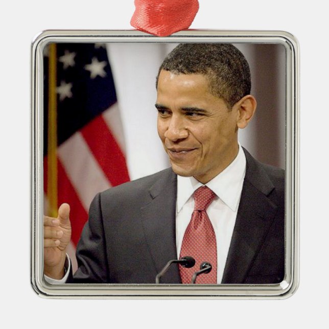 Ornement Métallique Barack Obama 2012 (Devant)