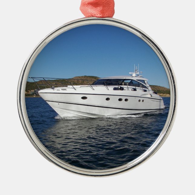 Ornement Métallique Bateau à moteur de luxe (Devant)