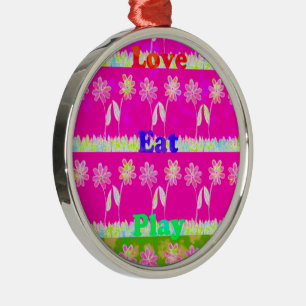 Ornement Métallique Beau extraordinaire coloré Flora texte de citation