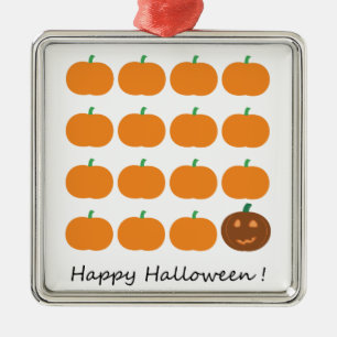 Ornement Métallique Beau Patch Citrouille Halloween