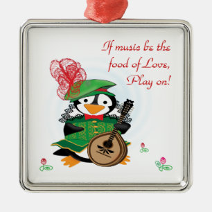 Ornement Métallique Beaucoup d'Ado sur l'ornement des pingouins