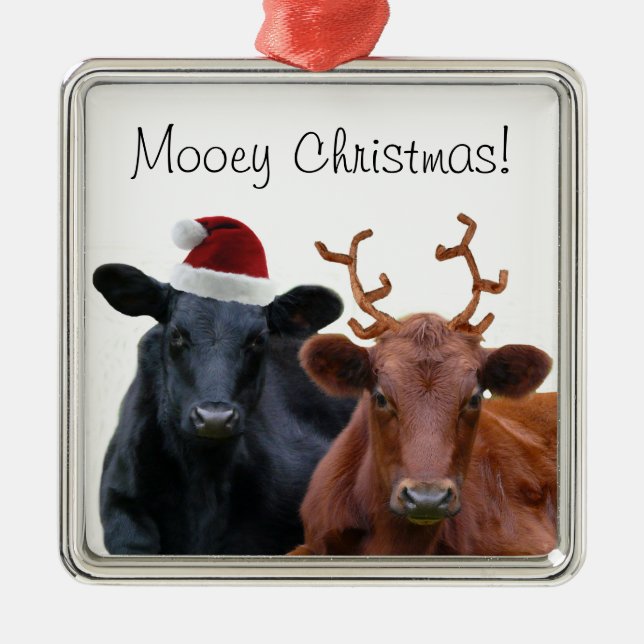 Ornement Métallique Bétail de costume de vacances de Noël de Mooey (Devant)