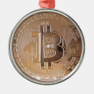 Ornement Métallique Bitcoin metallic made of copper. M1