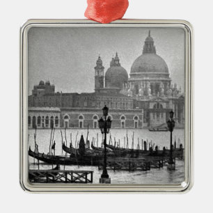 Ornement Métallique Black Blanc Grand Canal Venise Italie Voyage