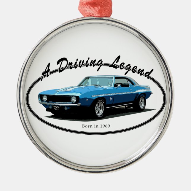 Ornement Métallique Bleu 1969 de Camaro (Devant)