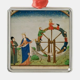 Ornement Métallique Boethius avec la roue de la fortune