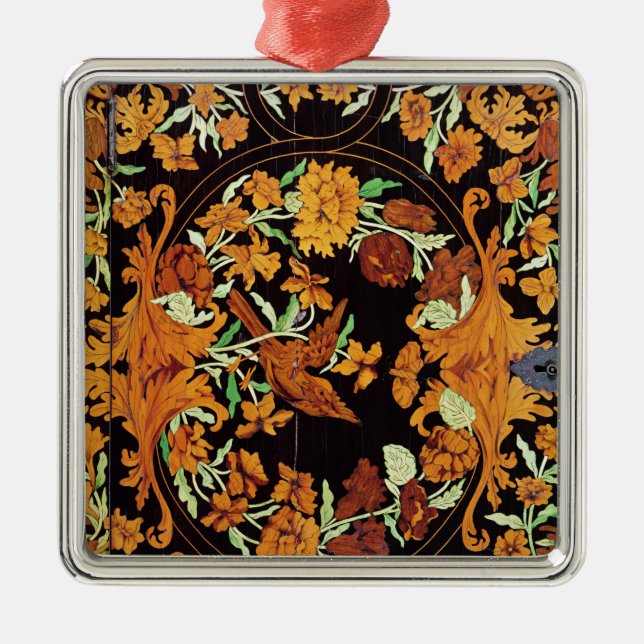 Ornement Métallique Boîte de marqueterie, l'anglais, c.1670 (Devant)