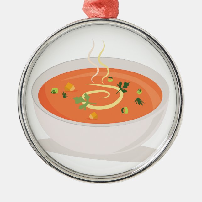 Ornement Métallique Bol de soupe (Devant)
