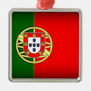 Ornement Métallique Bordure noire du drapeau du Portugal