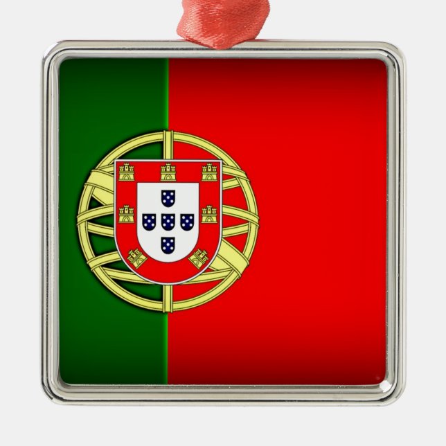Ornement Métallique Bordure noire du drapeau du Portugal (Devant)