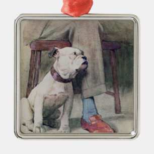 Ornement Métallique Bouledogue
