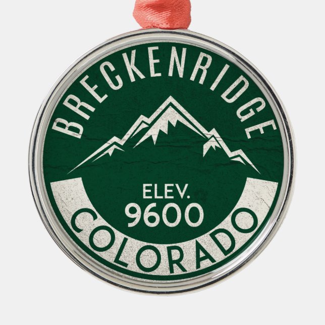 Ornement Métallique Breckenridge Colorado Ski (Devant)