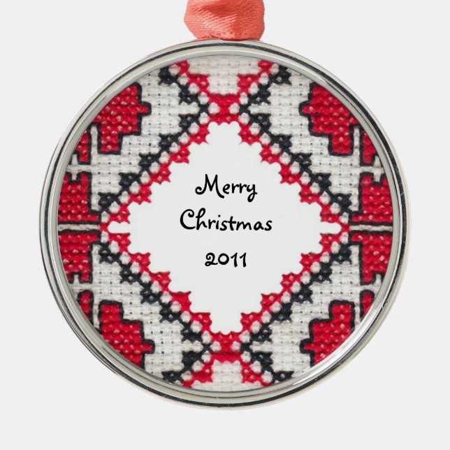 Ornement Métallique Broderie ukrainienne (Devant)