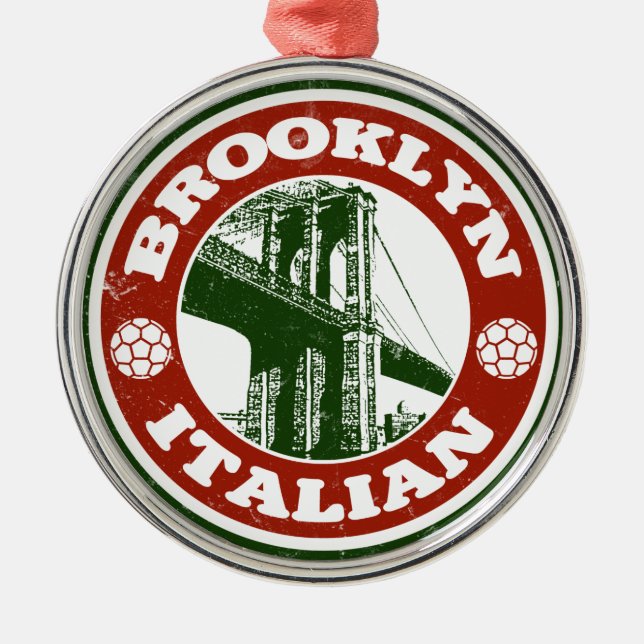 Ornement Métallique Brooklyn New York Italiens (Devant)