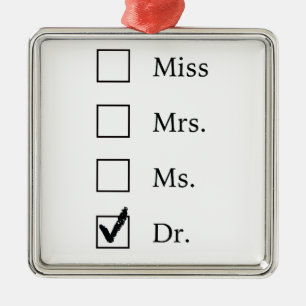 Ornement Métallique Cadeaux de PhD pour des femmes