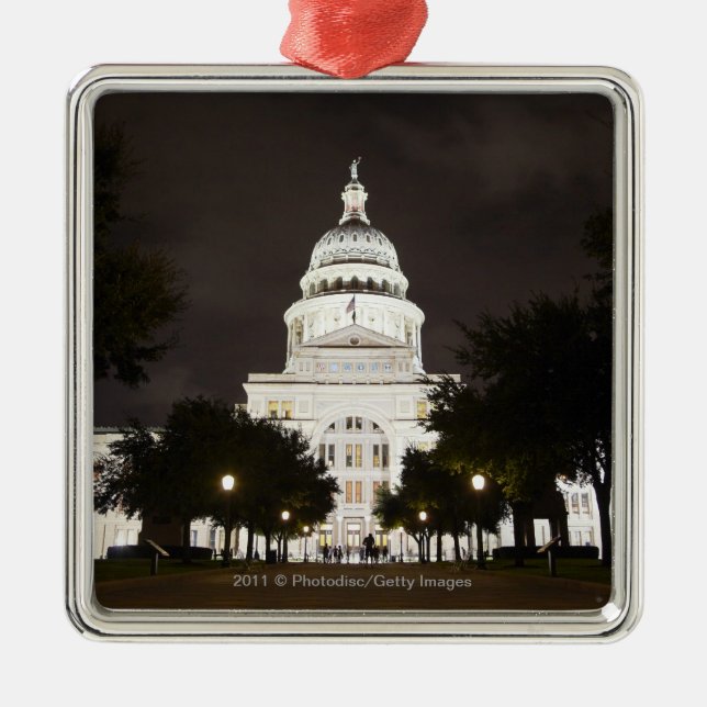 Ornement Métallique Capitol d'état d'Austin, le Texas la nuit (Devant)