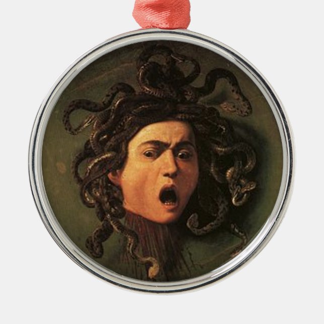 Ornement Métallique Caravaggio - méduse - illustration italienne (Devant)