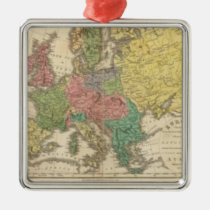 Ornement Métallique Carte d'atlas de religion de l'Europe