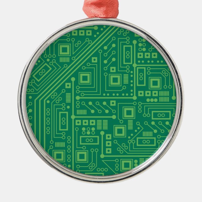 Ornement Métallique Carte de circuit robotique (Devant)