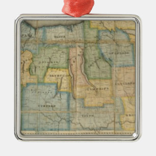 Ornement Métallique Carte de la partie occidentale de l'état de New