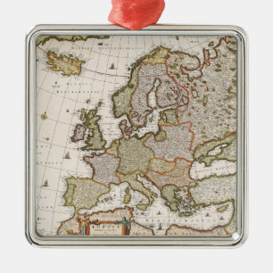 Ornement Métallique Carte de l'Europe 4
