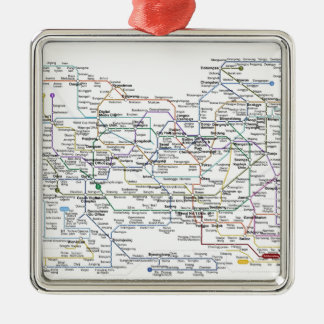 Ornement Métallique Carte de souterrain de Séoul