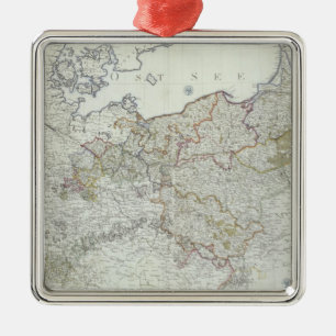Ornement Métallique Carte des états prussiens en 1799