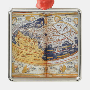 Ornement Métallique Carte du monde, 1486
