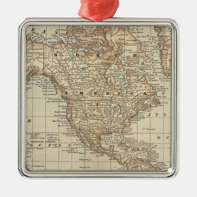 Ornement Métallique Carte du monde 3 (Devant)