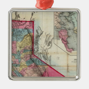 Ornement Métallique Carte officielle de l'État de Californie