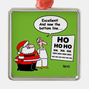 Ornement Métallique Cartographie père Noël et Optométriste