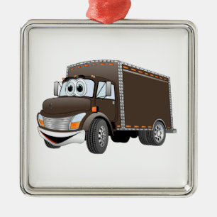 Ornement Métallique Carton au chocolat du camion de livraison