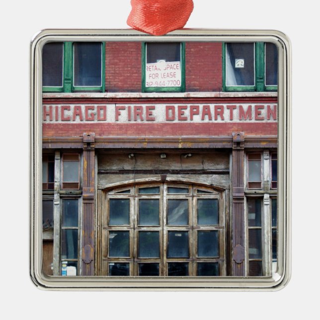 Ornement Métallique Caserne de pompiers de Chicago (Devant)