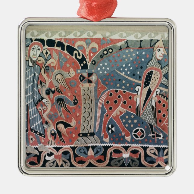 Ornement Métallique Cavalier normand sur un cheval pie (Devant)