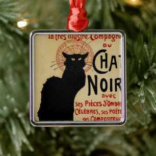 Ornement Métallique Ce Soir Conversation Noir Chat noir, Art Nouveau V