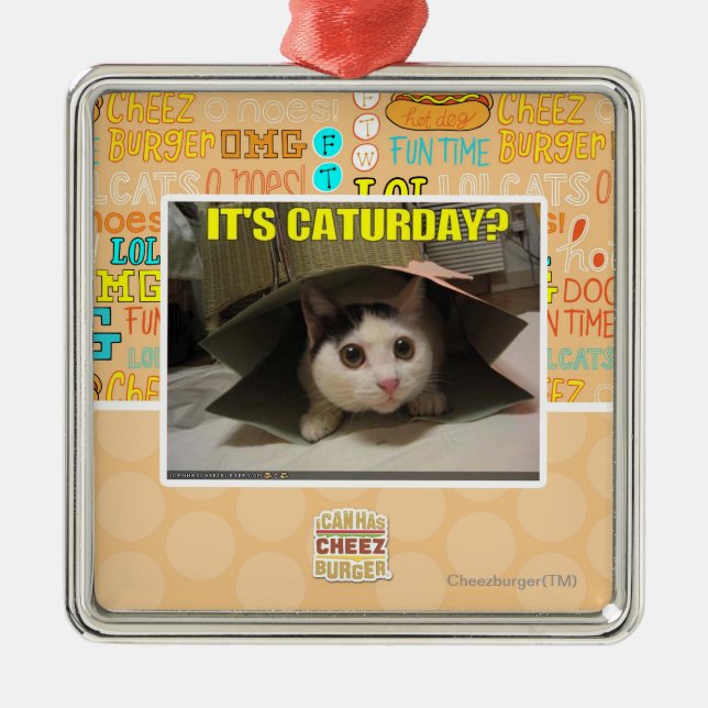 Ornement Métallique C'est Caturday ? (Devant)