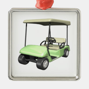 Ornement Métallique Chariot de golf